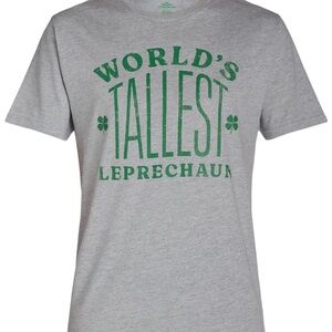 Gray T-Shirt with Green Print